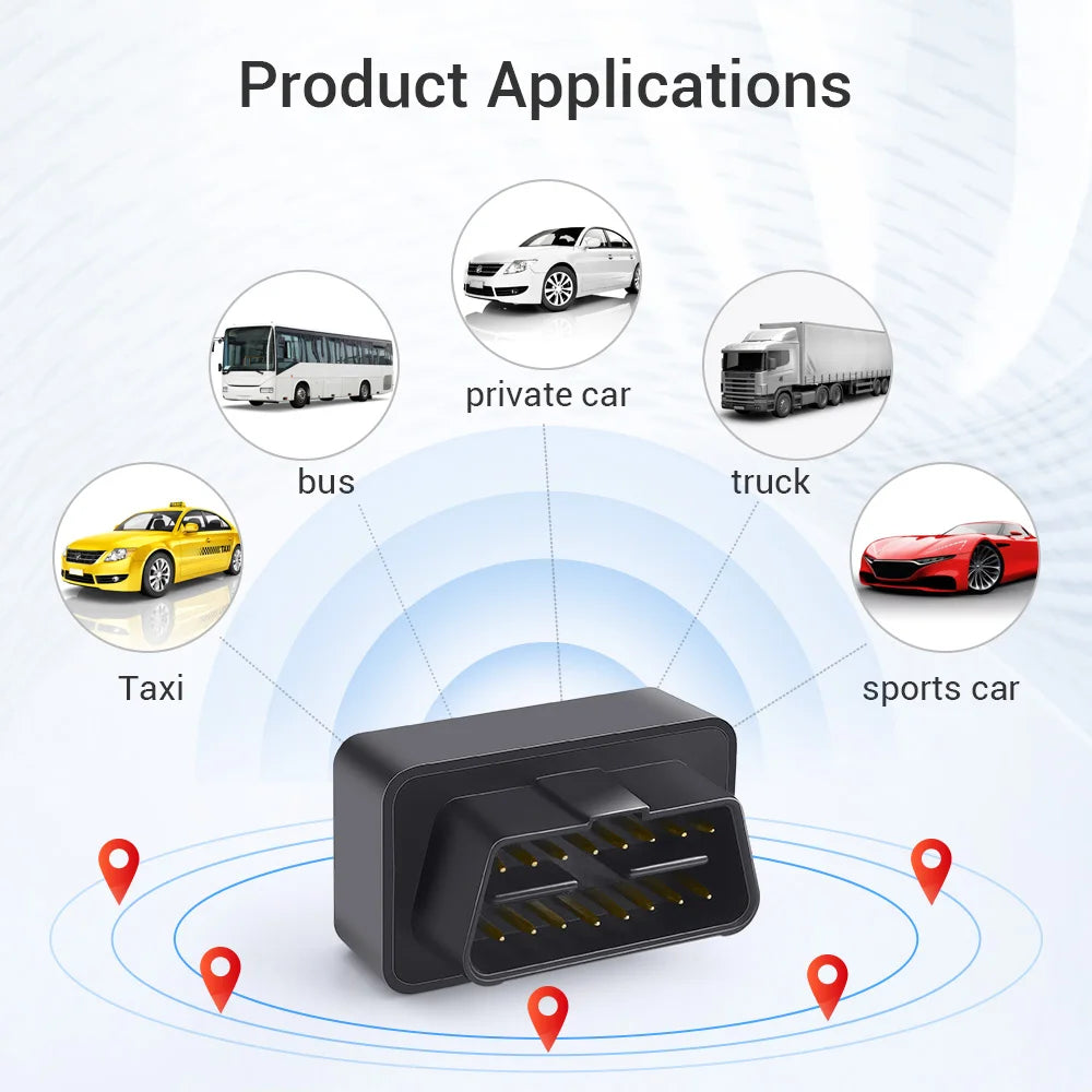 MiCODUS OBD GPS Tracker MV66 Realtime Mini GPS Tracker for Car Tracking Device Shake Move Alert Geofence Free APP