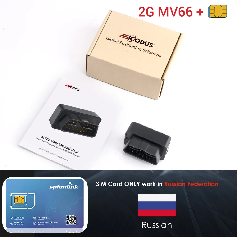 MiCODUS OBD GPS Tracker MV66 Realtime Mini GPS Tracker for Car Tracking Device Shake Move Alert Geofence Free APP