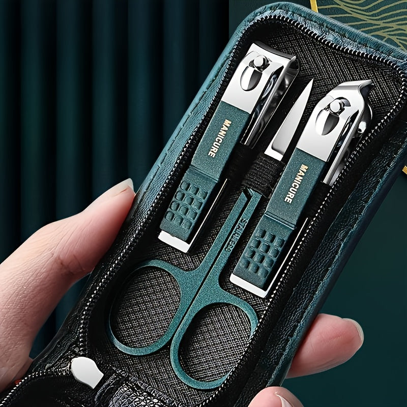 Conjunto de Unhas em Ao Inoxidvel de 6 Peas Ferramentas de Cuidado das Unhas com Palheta para Ouvidos Porttil Sem lcool